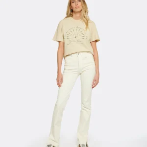 Top ventes Golden Goose Tee-shirt Journey Coton Beige 13