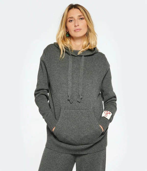 boutique pas cher Golden Goose Sweatshirt Hoodie Golden Cachemire Gris 4