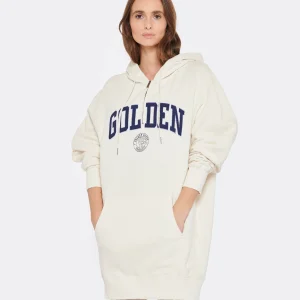 comparez les prix Golden Goose Robe Hoodie Journey Coton Blanc 11