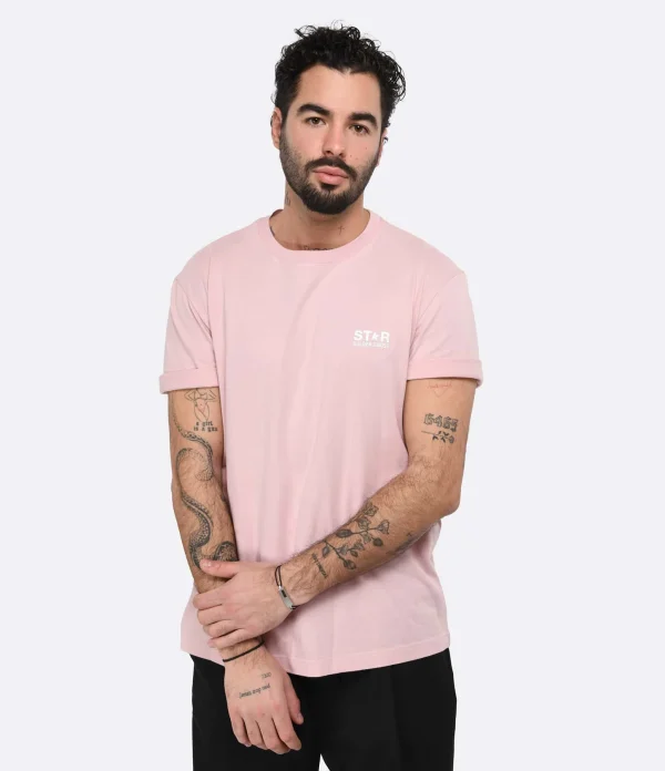 REMISE allant jusqu. Golden Goose Tee-shirt Star Homme Coton Rose 5