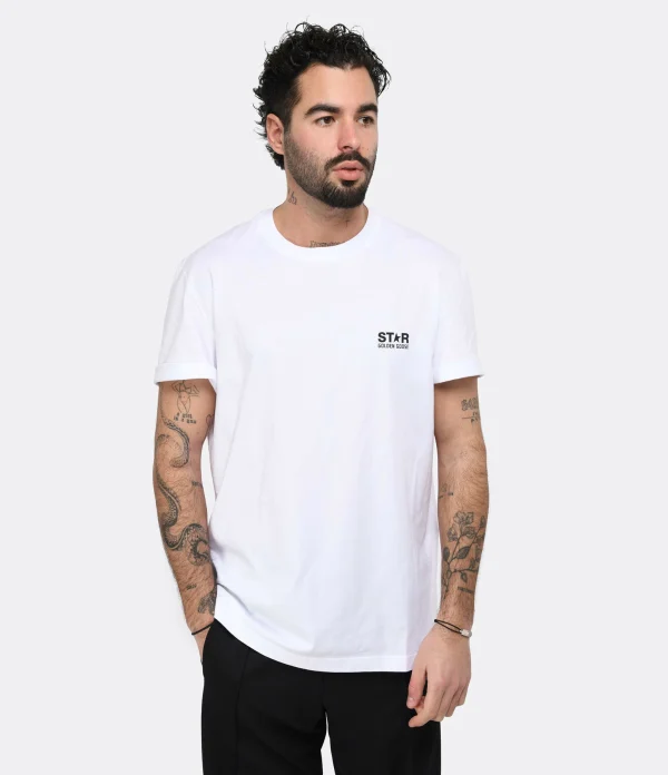 Golden Goose Tee-shirt Étoile Homme Coton Blanc Noir meilleur cadeau 4