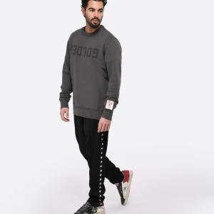 Golden Goose Sweatshirt Golden Homme Coton Gris Anthracite meilleur cadeau 15