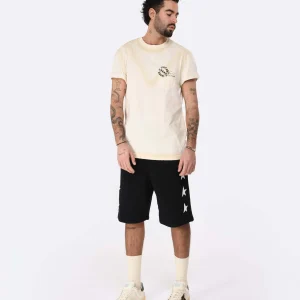 Golden Goose Tee-shirt Journey Homme Coton Écru magasin en ligne france 15