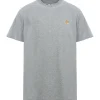 Golden Goose Tee-shirt Étoile Coton Gris Doré haute qualité 17