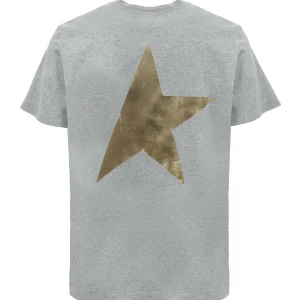 Golden Goose Tee-shirt Big Star Homme Coton Gris Doré guranteed de qualité 9