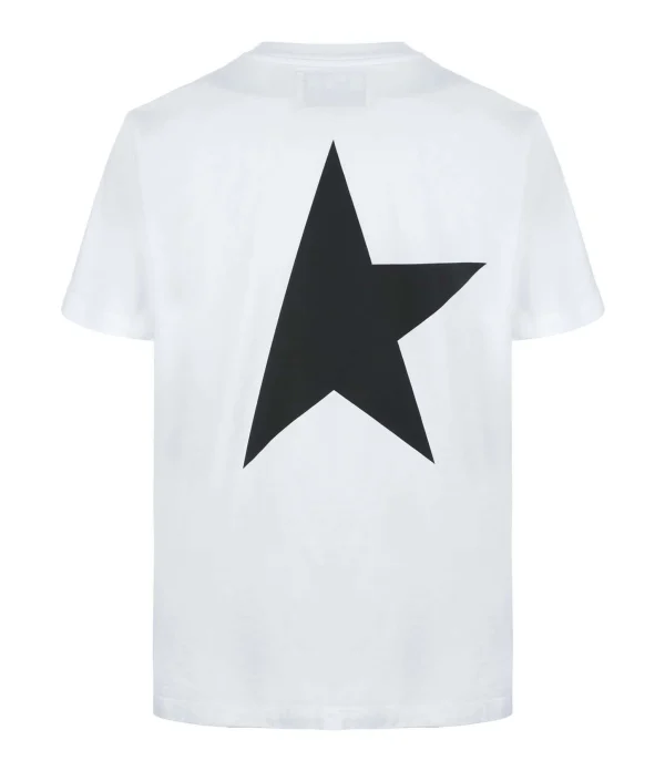 Golden Goose Tee-shirt Big Star Coton Blanc Noir Promotio de vente 3