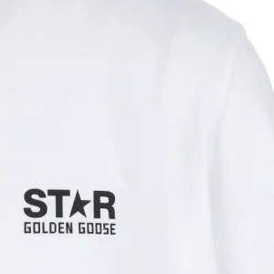 Golden Goose Tee-shirt Big Star Coton Blanc Noir Promotio de vente 13