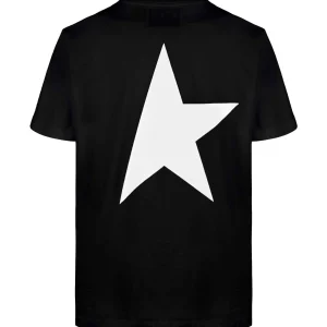 exclusivement disponibles Golden Goose Tee-shirt Big Star Coton Noir Blanc 10