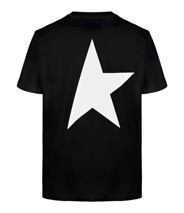 exclusivement disponibles Golden Goose Tee-shirt Big Star Coton Noir Blanc 3