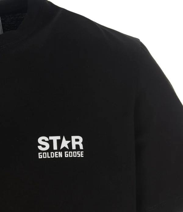 exclusivement disponibles Golden Goose Tee-shirt Big Star Coton Noir Blanc 4