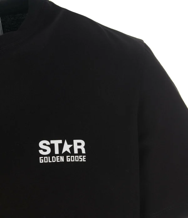 Golden Goose Tee-shirt Big Star Coton Noir Blanc Achat 4