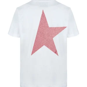 achetez Golden Goose Tee-shirt Big Star Coton Blanc Rose 11