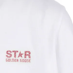 achetez Golden Goose Tee-shirt Big Star Coton Blanc Rose 13