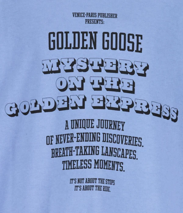 Paris Golden Goose Tee-shirt Homme Journey Mistery Coton Bleu 3