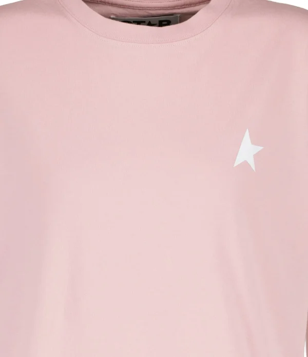 shopping pas cher Golden Goose Tee-shirt Étoile Coton Rose Blanc 3