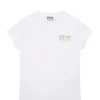 Golden Goose Tee-shirt Enfant Star Coton Blanc Doré ﻿soldes 19