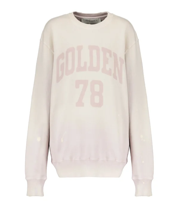 Golden Goose Sweatshirt Journey Homme Coton Rose pas cher en vente 1