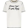 soldes en ligne Golden Goose Tee-shirt Journey Regular Coton Écru 20