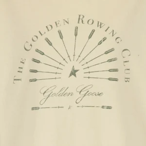 Top ventes Golden Goose Tee-shirt Journey Coton Beige 9