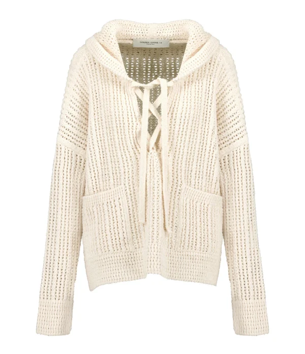 en ligne vente Golden Goose Sweatshirt Hoodie Journey Coton Beige 1