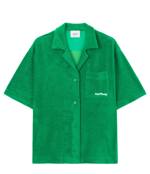 Nouvelle Collection HALFBOY Chemise Coton Vert 1