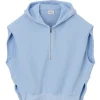 mode pas cher HALFBOY Sweatshirt Sans Manches Coton Baby Blue 19