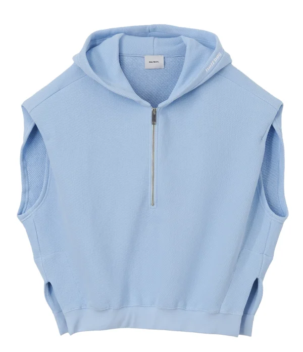 mode pas cher HALFBOY Sweatshirt Sans Manches Coton Baby Blue 1