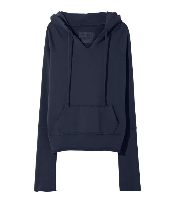 NILI LOTAN Sweatshirt Hoodie Janie Coton Bleu Marine Meilleur Prix 1