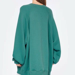 shopping pas cher HALFBOY Sweatshirt Crew Over Patch Coton Vert 12