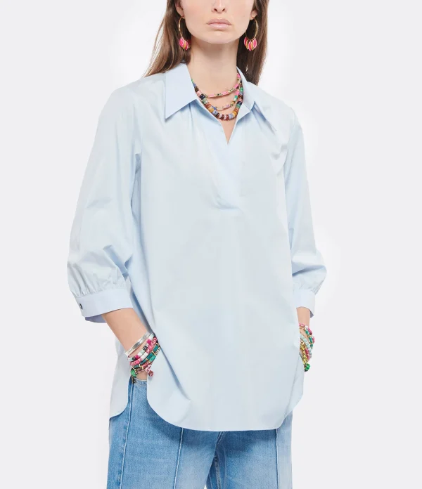 mode pas cher HANA SAN Blouse Melissa Bleu Ciel 4