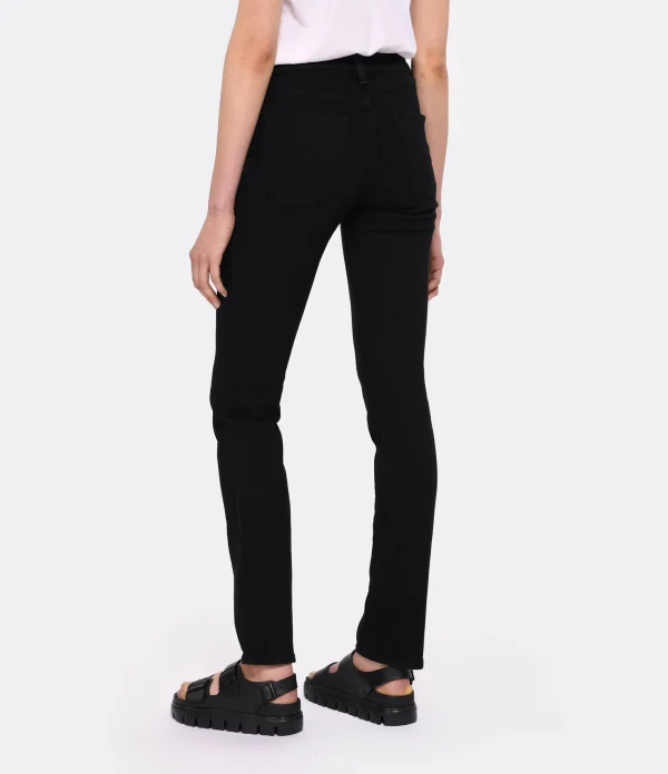 site pas cher Hudson Jeans Jean Nico Midrise Straight Noir 6