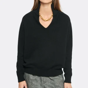 magasin IDA DEGLIAME Pull La Vareuse Amoureuse Cachemire Noir 13