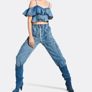 MARANT ÉTOILE Top Voloteo Coton Bleu site pas cher 15