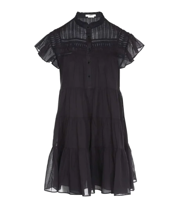 en solde MARANT ÉTOILE Robe Lanikaye Coton Noir 1