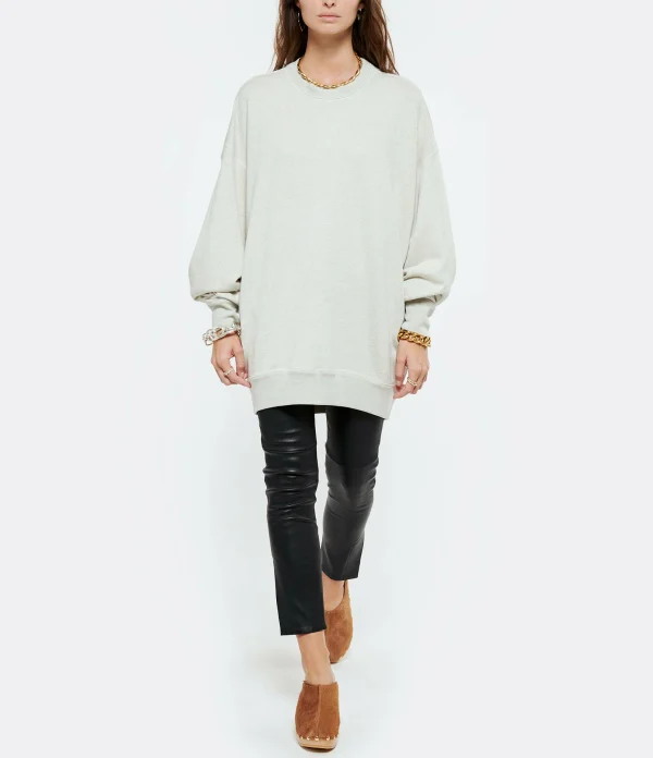 MARANT ÉTOILE Sweatshirt Mindyae Coton Écru mode tendance 5