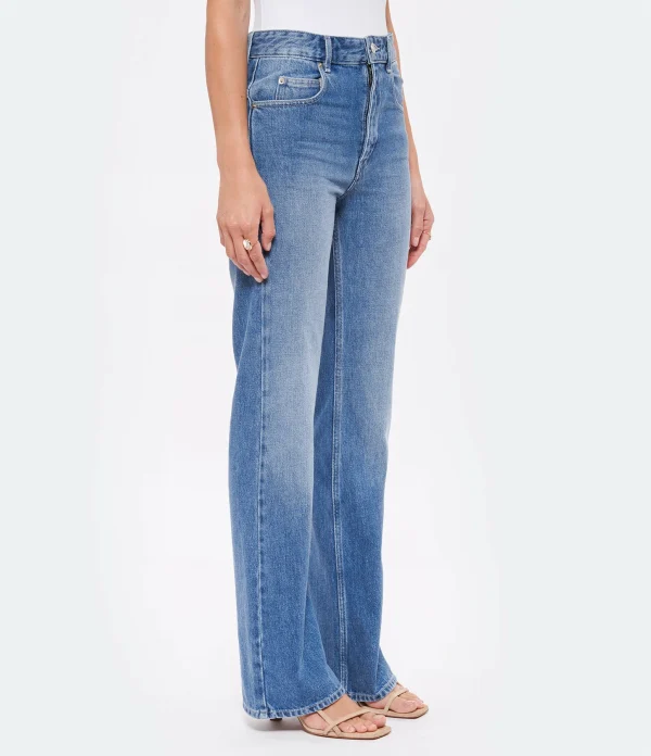 MARANT ÉTOILE Jean Belvira Coton Bleu Clair magasin en ligne france 5