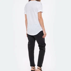 Boutique MARANT ÉTOILE Tee-shirt Koldi Lin Blanc Noir 16