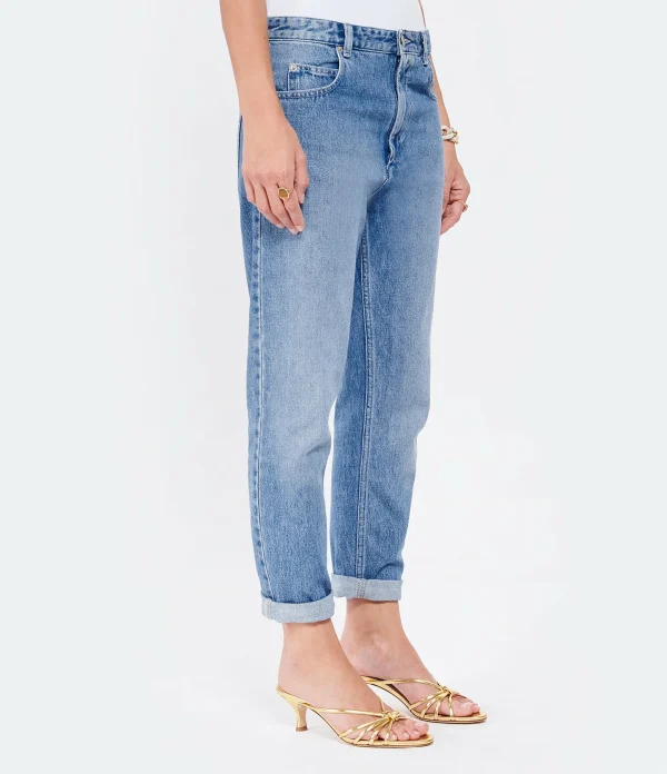 MARANT ÉTOILE Jean Neasr Coton Bleu Clair marque pas cher 5