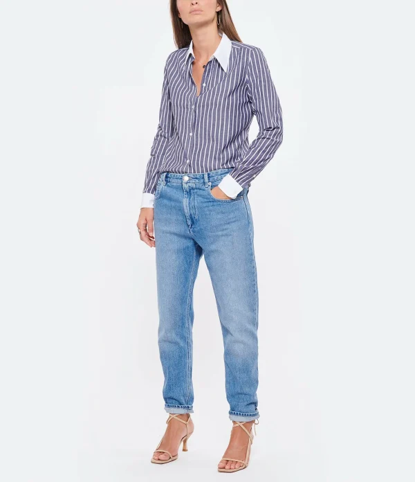 MARANT ÉTOILE Jean Neasr Coton Bleu Clair marque pas cher 8