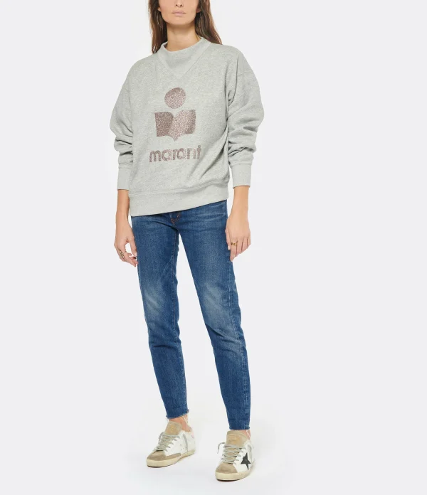 MARANT ÉTOILE Sweatshirt Moby Coton Gris Dernières Nouveautés 4