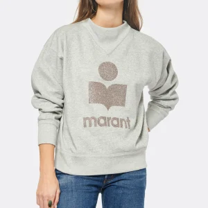 MARANT ÉTOILE Sweatshirt Moby Coton Gris Dernières Nouveautés 14