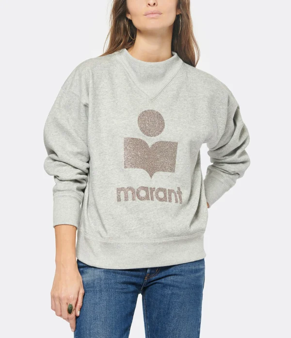 MARANT ÉTOILE Sweatshirt Moby Coton Gris Dernières Nouveautés 5