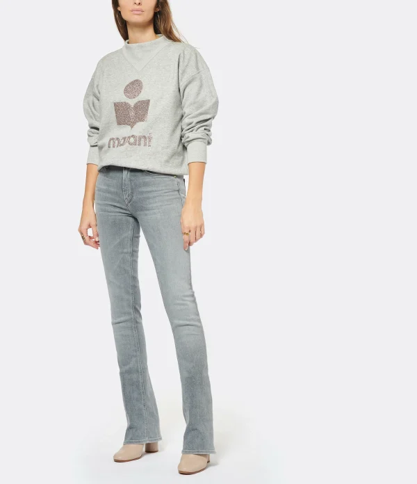 MARANT ÉTOILE Sweatshirt Moby Coton Gris Dernières Nouveautés 7