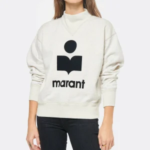 grande marque pas cher MARANT ÉTOILE Sweatshirt Moby Coton Écru 13