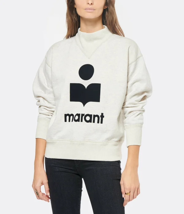 grande marque pas cher MARANT ÉTOILE Sweatshirt Moby Coton Écru 5