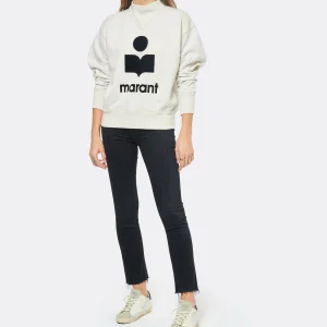 grande marque pas cher MARANT ÉTOILE Sweatshirt Moby Coton Écru 11