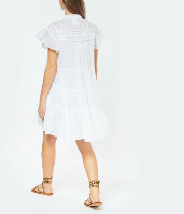 qualité supérieure MARANT ÉTOILE Robe Lanikaye Coton Blanc 5