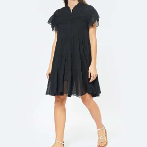 en solde MARANT ÉTOILE Robe Lanikaye Coton Noir 11