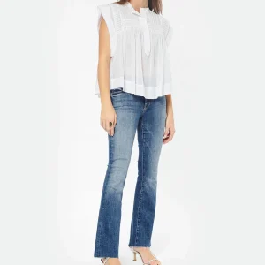 MARANT ÉTOILE Top Leaza Coton Blanc Officielle 13