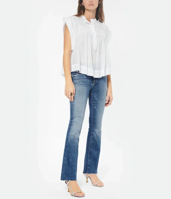 MARANT ÉTOILE Top Leaza Coton Blanc Officielle 5